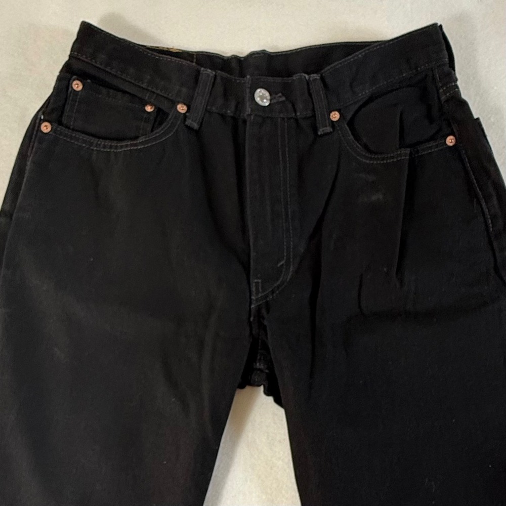 Levi's 550 Jeans Mens 33x32 Relaxed Fit Tapered Leg Black Denim